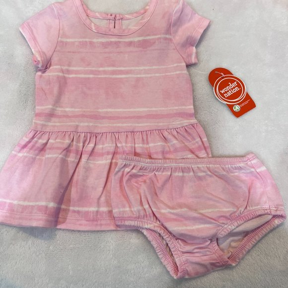 Baby Wonder Nation 3-6m Dress Outfit Set NTW - Picture 1 of 8